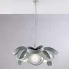 Llambadar metalik i bardhë me stil të shuar dhe elegant për dekor me shije – Det Viadurini