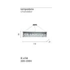Llambadar klasik luksoz i varur në metal dhe kristal të prerë - Zolando Viadurini