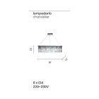 Llambadar klasik luksoz i varur në metal dhe kristal të prerë - Zolando Viadurini