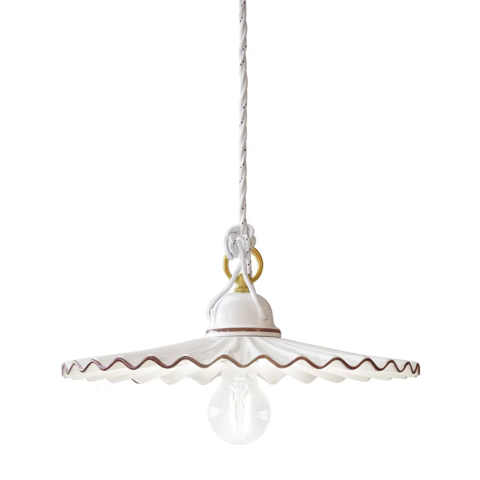 Llambë varëse qeramike L'Aquila e bërë në Itali nga Ferroluce Viadurini