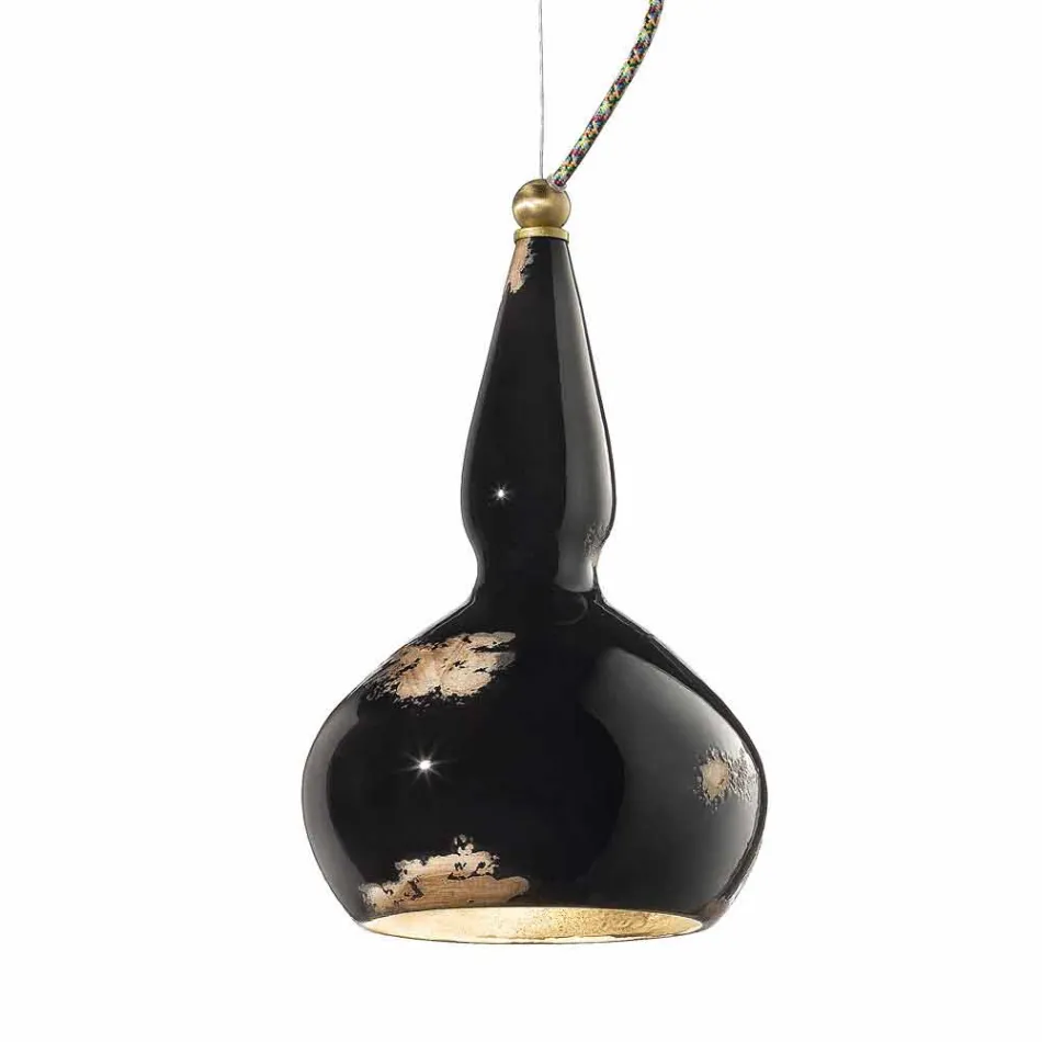 Llambadar i pezulluar në stilin retro Ferroluce qeramike Viadurini