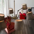 Llambadar i stilit industrial në hekur dhe bronzi Reporter Il Fanale Viadurini