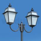 Drita llambash 2 në stilin e cilësisë së mirë prej alumini dhe qelqi Prodhuar në Itali - Vivian Viadurini