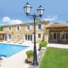 Lamppost 2 Lights Styl Vintage në Alumin dhe Xham Prodhuar në Itali - Vivian Viadurini