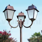 Lamppost 3 Lights Style Vintage në Alumin dhe Xham Prodhuar në Itali - Doroty Viadurini