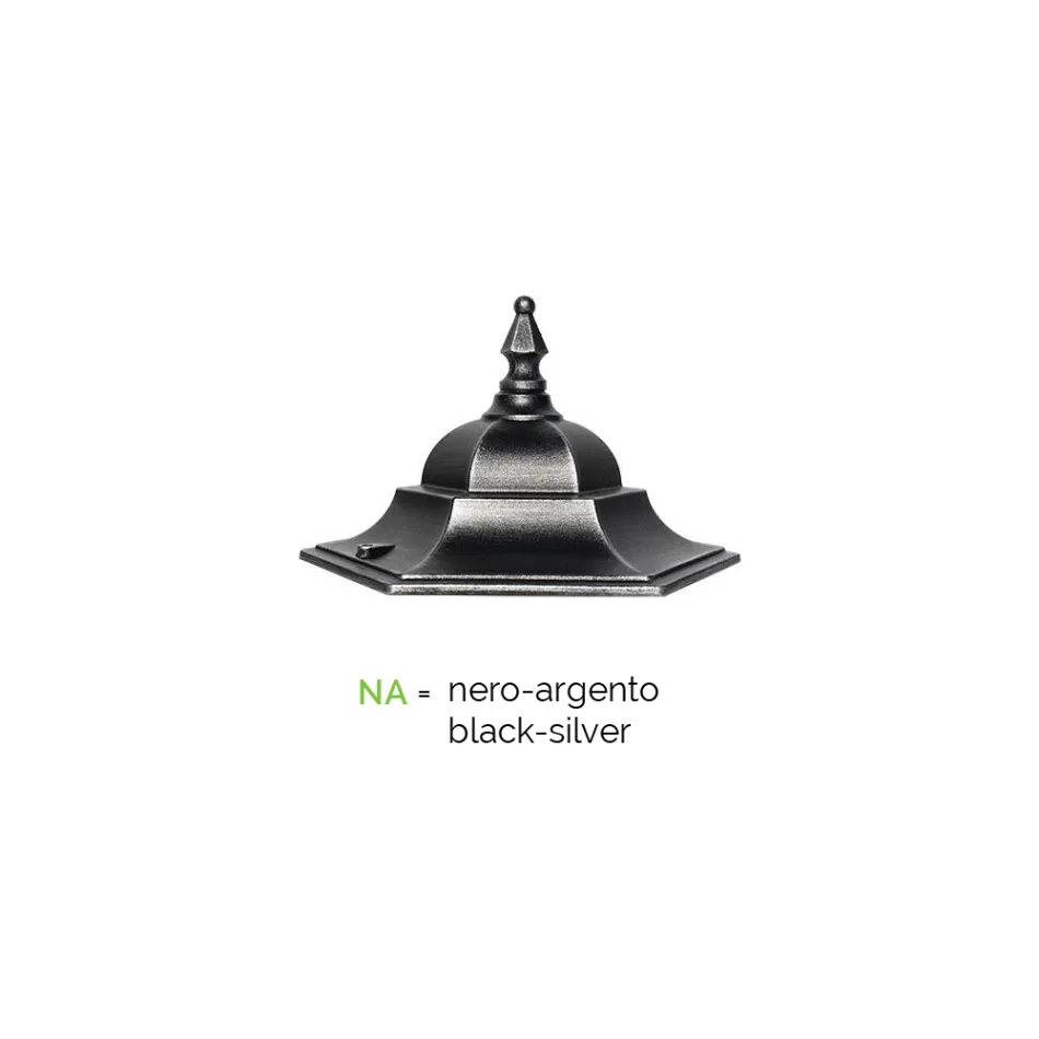 Shtylla e llambës 2 Drita në Alumin dhe Xham Made in Italy Vintage - Janira Viadurini