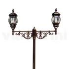 Shtyllë llambash 2 Lights Stili Vintage në Alumin Prodhuar në Itali - Leona Viadurini