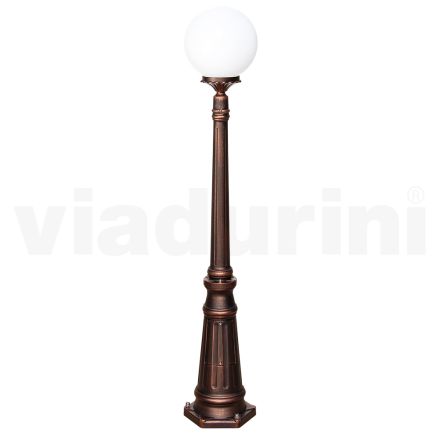 Llambë rruge 145 cm e gjatë në akrilik të zi dhe alumin e prodhuar në Itali - Trovanero Viadurini