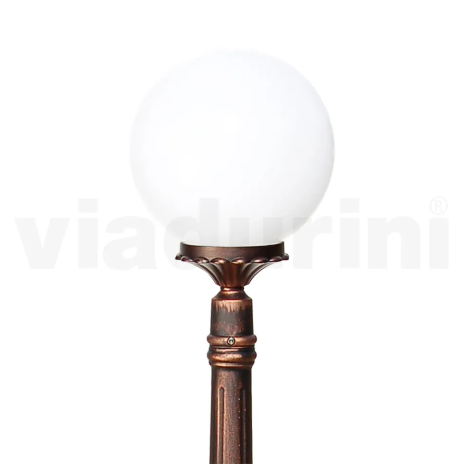 Llambë rruge 145 cm e lartë në akrilik të zi dhe alumin e prodhuar në Itali - Trovanero Viadurini