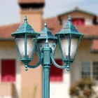 Llambë kopshti 211 cm e gjatë në xhami dhe 5 veshje alumini - Pinako Viadurini