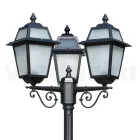 Shtylla e llambës së kopshtit 219 cm e lartë nga alumini antracit dhe xham me rërë - Elric Viadurini