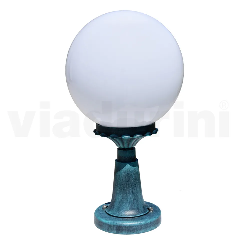 Llamba rruge 47 cm e larte ne akrilik te zi dhe alumin e prodhuar ne Itali - Trovanero Viadurini