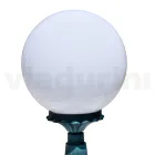 Llamba rruge 47 cm e larte ne akrilik te zi dhe alumin e prodhuar ne Itali - Trovanero Viadurini