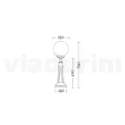 Llambë rruge 69 cm e gjatë në akrilik të bardhë dhe alumin e prodhuar në Itali - Trovabianco Viadurini