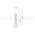 Llambë rruge 69 cm e gjatë në akrilik të zi dhe alumin e prodhuar në Itali - Trovanero Viadurini