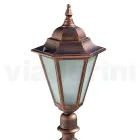 Llambë kopshti 79 cm e gjatë në xhami dhe 5 veshje alumini - Pinako Viadurini