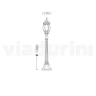 Llambë e ulët në natyrë nga alumini antracit Prodhuar në Itali - Impero Viadurini