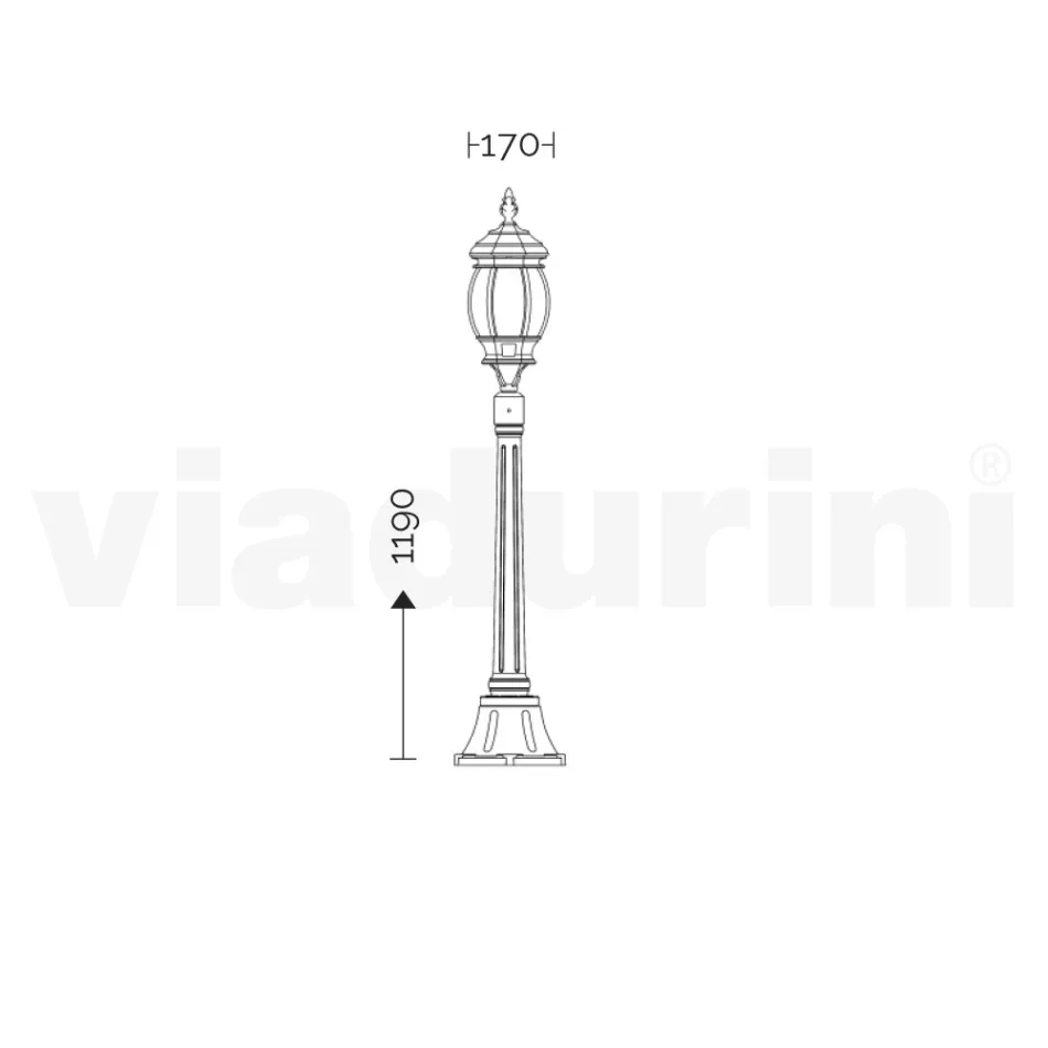 Llambë e ulët në natyrë nga alumini antracit Prodhuar në Itali - Impero Viadurini