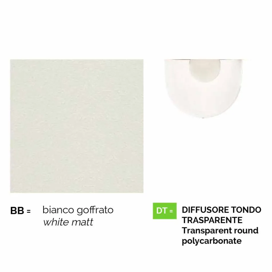 Llamba në natyrë me tre drita në alumin të bardhë bëri Italinë, Anusca Viadurini