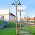 Llambë rruge alumini tre dritësh në natyrë e bërë në Itali, Anusca Viadurini