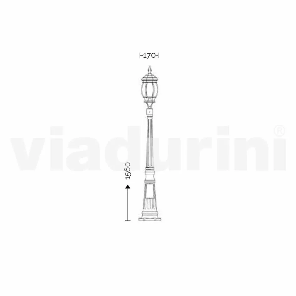 Llambë në natyrë me një dritë alumini të bërë në Itali, Anika Viadurini