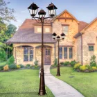 Llambë e jashtme 296 cm e gjatë në xhami dhe alumini të derdhur - Alkimist Viadurini