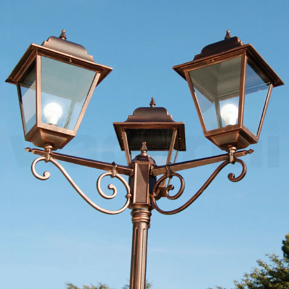 Llambë e jashtme 296 cm e gjatë në xhami dhe alumini të derdhur - Alkimist Viadurini