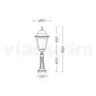Llambë e jashtme 85 cm e lartë prej xhami dhe alumini të derdhur - Alchemist Viadurini