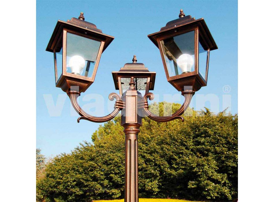 Llambë klasike me tre dritë në natyrë e bërë në Itali, Aquilina Viadurini