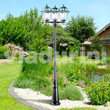 Kristel, llambë kopshti klasike me tre drita të bëra në Itali Viadurini