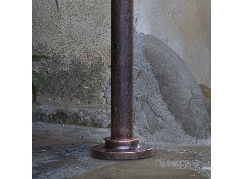 Dizajni i lakuar i postës së llambës së kopshtit në dekorim me dorë prej alumini - Campobasso Viadurini