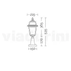 Llambë kopshti nga alumini antracit dhe xham me rërë - Elric Viadurini