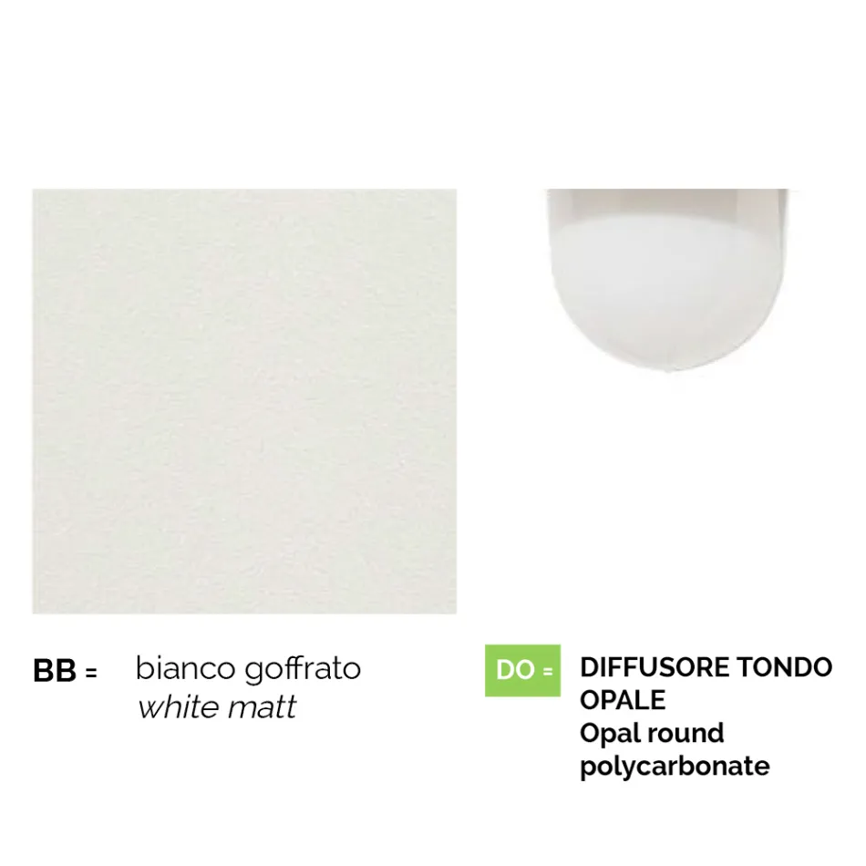 Llamba kopshti e bardhe alumini me 1 drite prodhuar ne Itali, Anusca Viadurini