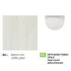 Llamba kopshti e bardhe alumini me 1 drite prodhuar ne Itali, Anusca Viadurini