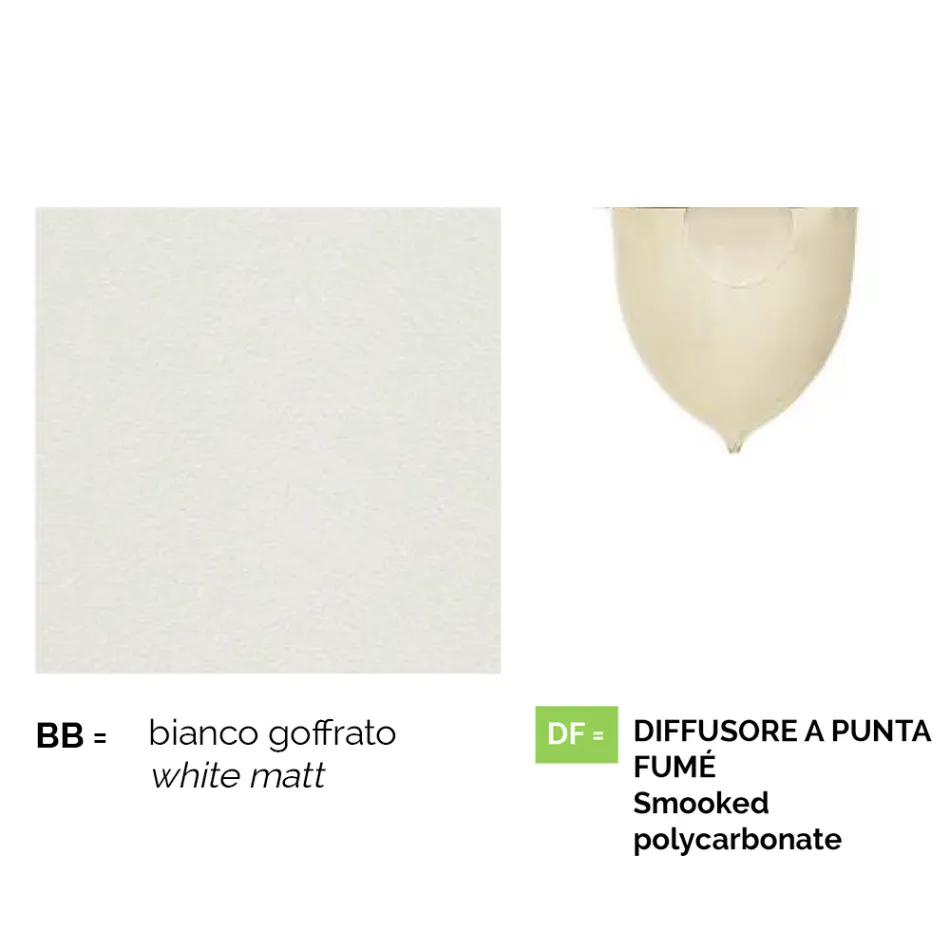 Llamba kopshti e bardhe alumini me 1 drite prodhuar ne Itali, Anusca Viadurini