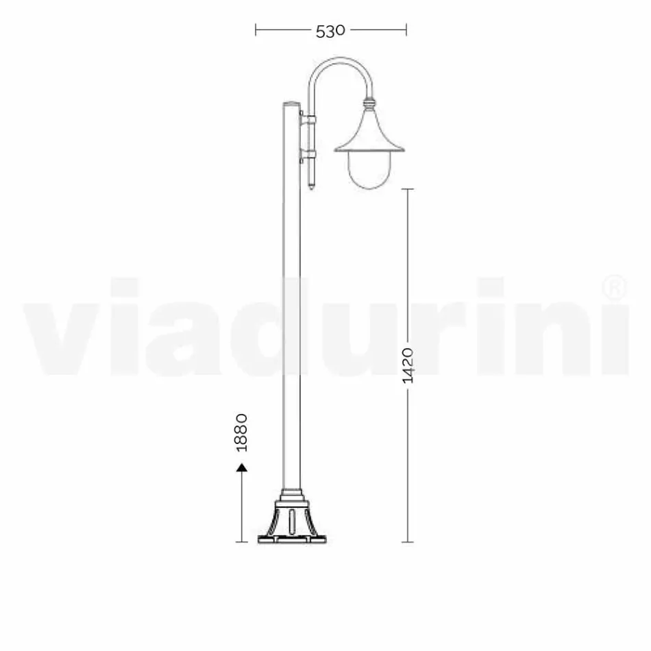 Llambë kopshti në alumini të hedhura vdes në Itali, Anusca Viadurini