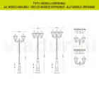 Llambë kopshti në xham të rërë dhe 5 përfundime alumini - Pinako Viadurini