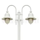 Llampa Vintage Kopshti 2 Drita në Alumin Prodhuar në Itali - Cassandra Viadurini