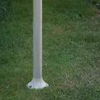 Llamba e jashtme e rrugës Dekor i bardhë alumini dhe lule të lyera me dorë - Imperia Viadurini