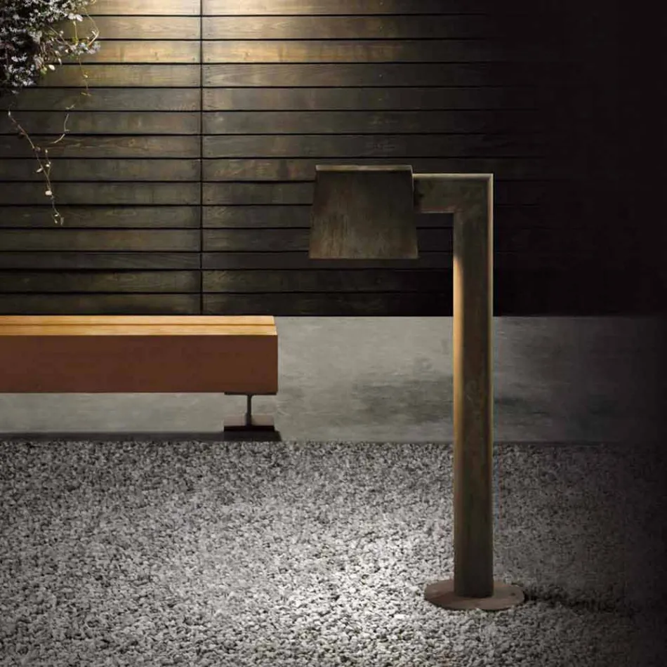 Outdoor Lamppost në Antique Brown Metal 2 Heights - Saint Tropez nga Il Fanale Viadurini