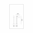 Outdoor Lamppost në Antique Brown Metal 2 Heights - Saint Tropez nga Il Fanale Viadurini