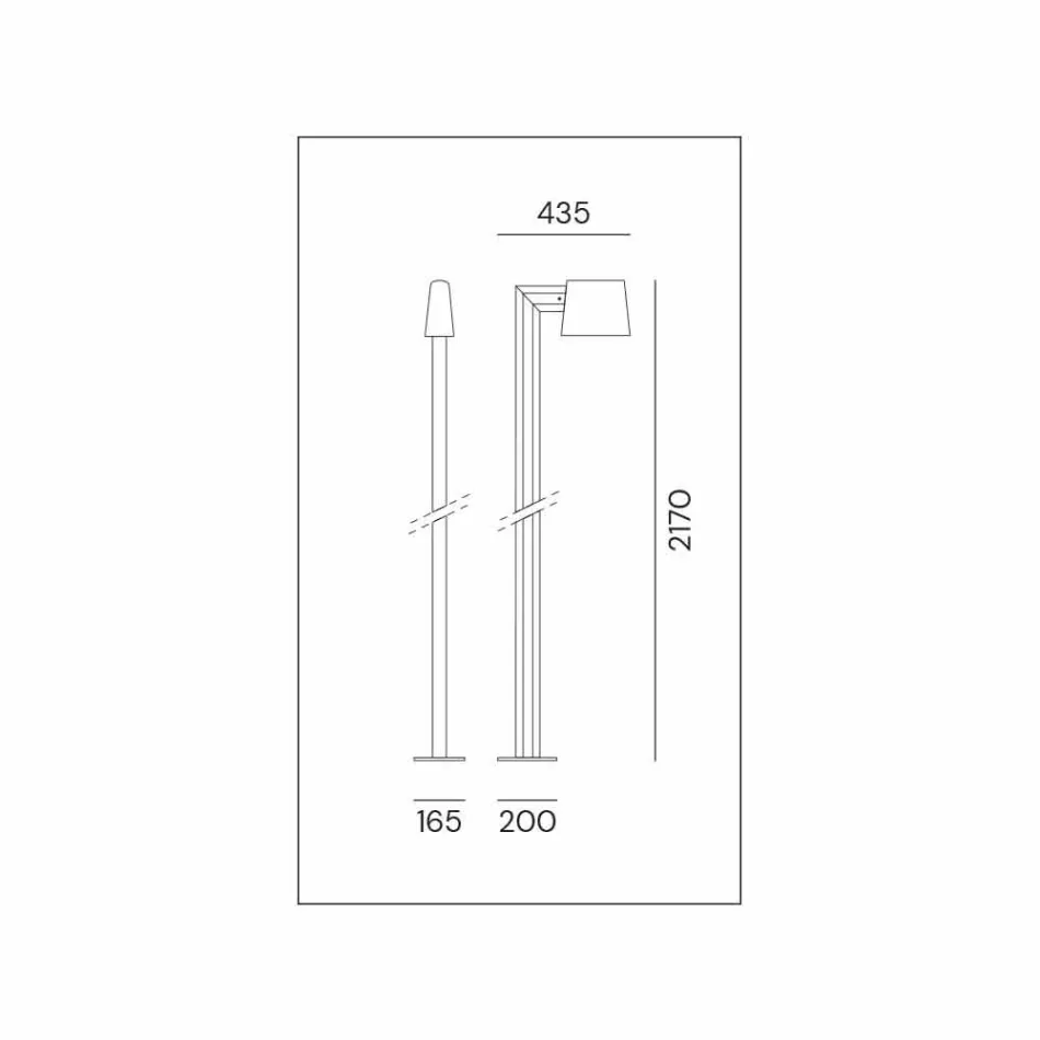 Outdoor Lamppost në Antique Brown Metal 2 Heights - Saint Tropez nga Il Fanale Viadurini