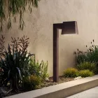 Shtyllë llambash në natyrë në metal antik kafe me 2 lartësi - Saint Tropez nga Il Fanale Viadurini