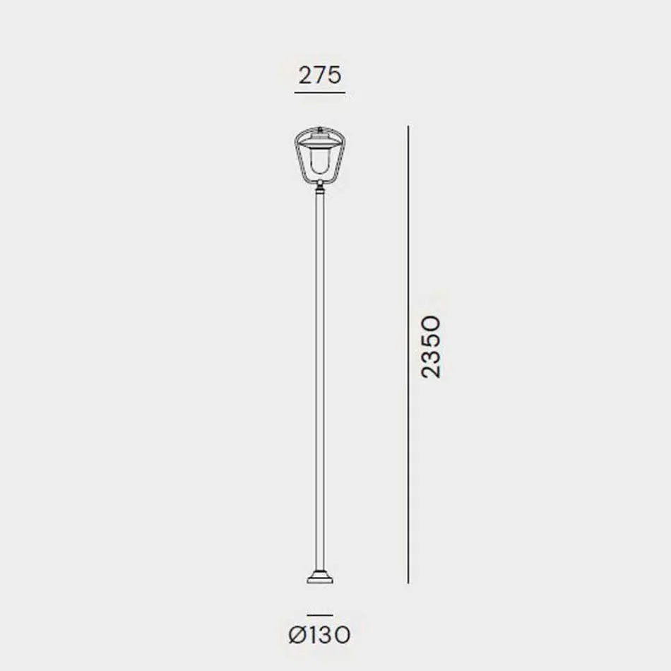 Llambë e jashtme e cilësisë së mirë në bakër dhe tunxh, 2 lartësi - Calmaggiore nga Il Fanale Viadurini