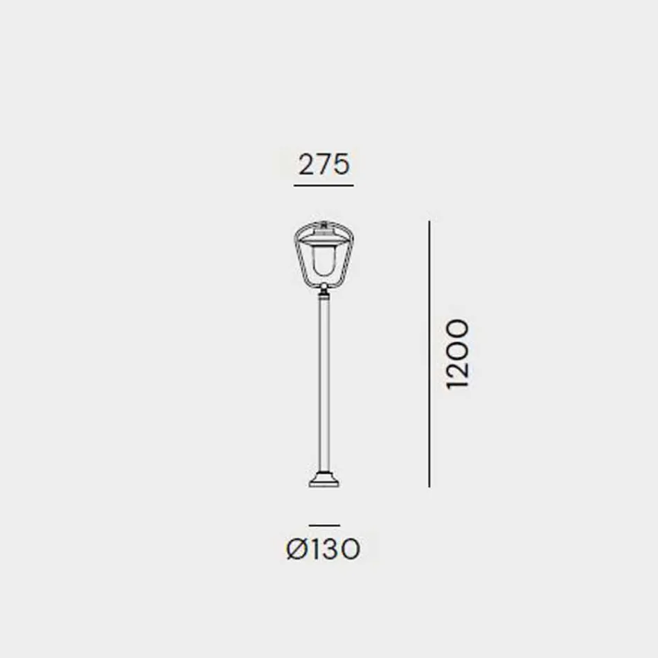 Llambë e jashtme e cilësisë së mirë në bakër dhe tunxh, 2 lartësi - Calmaggiore nga Il Fanale Viadurini