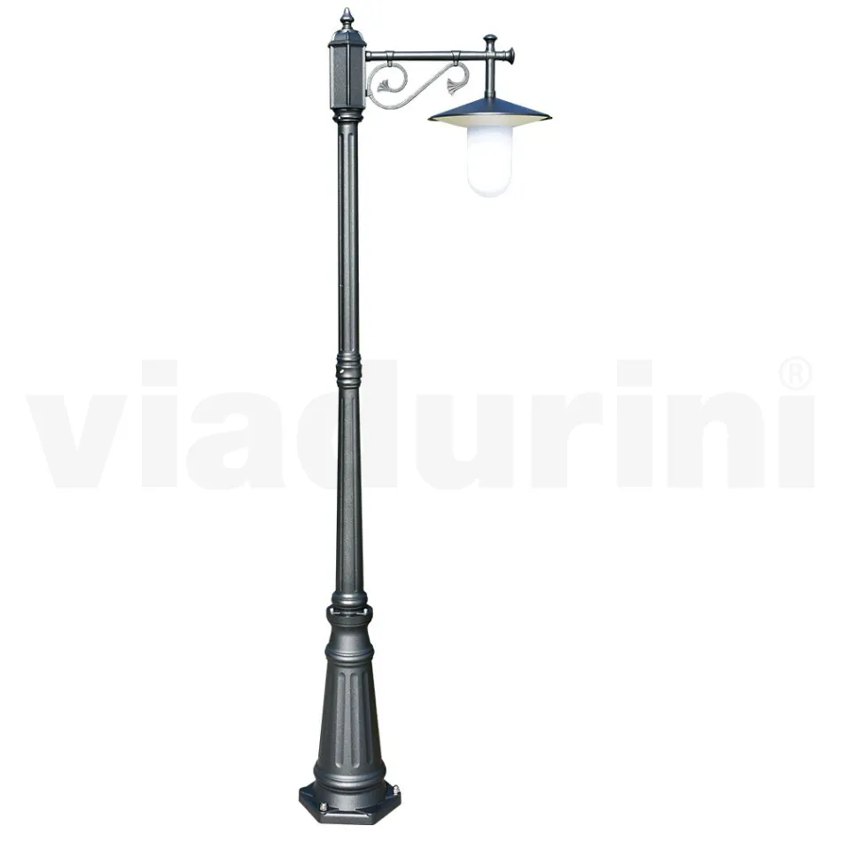 Llambë kopshti në stilin e cilësisë së mirë në gri alumini Prodhuar në Itali - Belen Viadurini