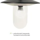 Llambë kopshti në stilin e cilësisë së mirë në gri alumini Prodhuar në Itali - Belen Viadurini