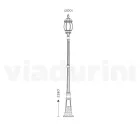 Llambë stili vintage në alumin e derdhur Made in Italy - Leona Viadurini