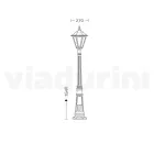 Llambë Vintage Outdoor në Alumin e Bardhë Prodhuar në Itali - Terella Viadurini