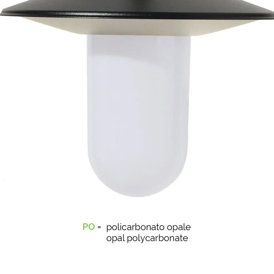 Llambë Rruge në stilin vintage me 3 drita në gri alumini Prodhuar në Itali - Belen Viadurini